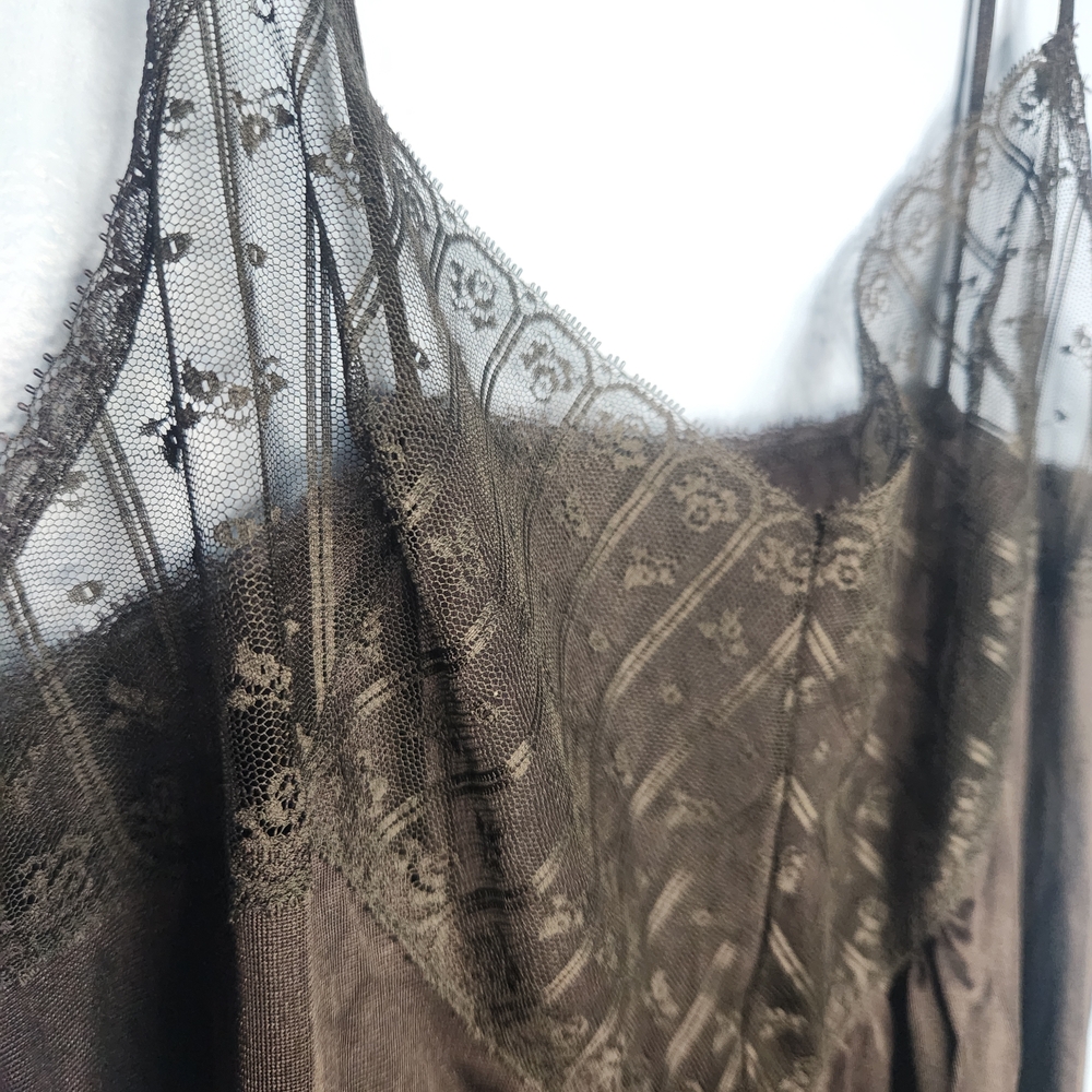 Black Slip Dress, Elegant Lace Trim